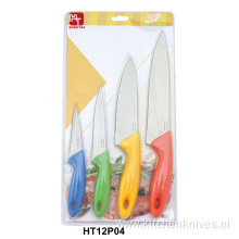 4pcs plastic handle knife set